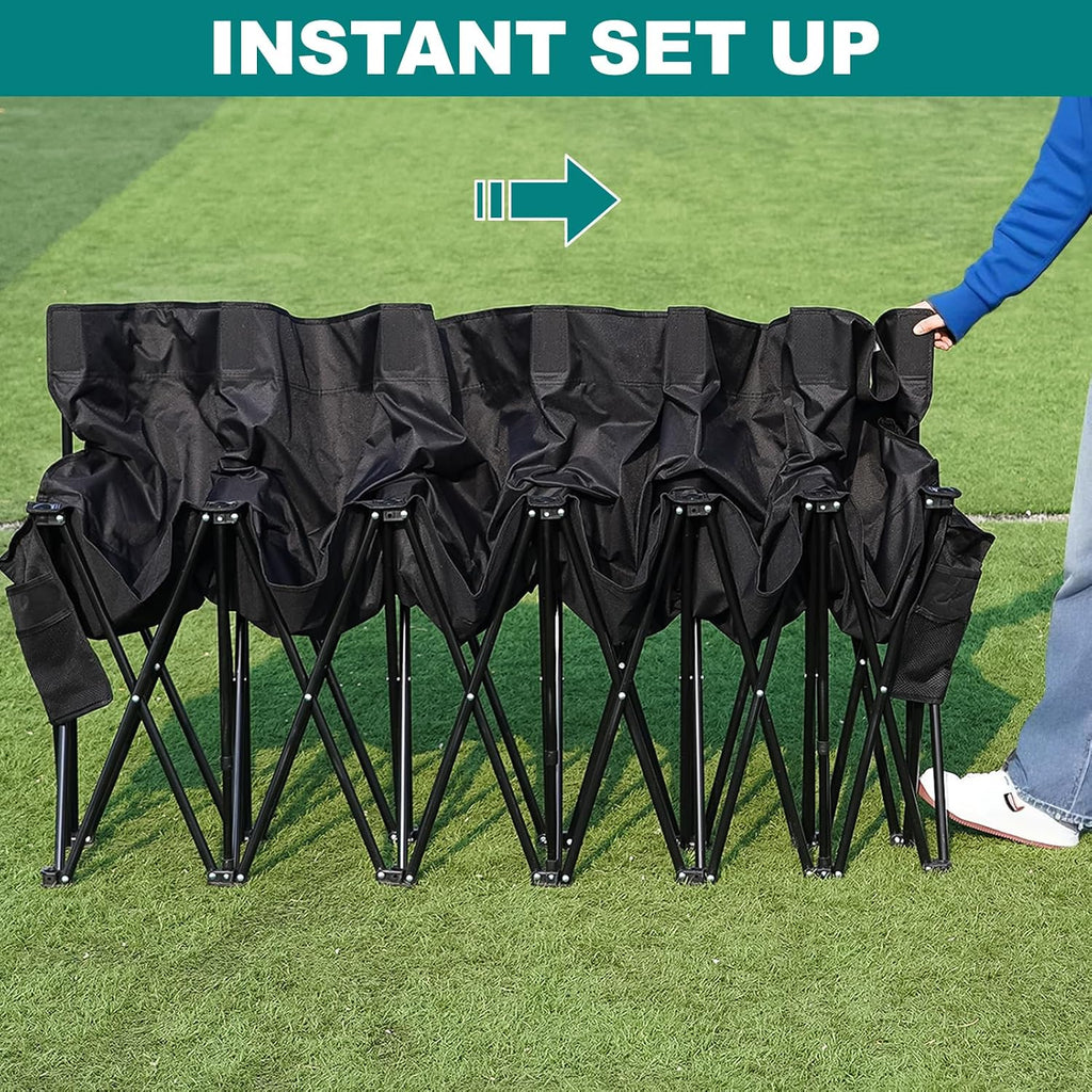 1MORE Folding Bench, Portable Foldable Sideline Bench for Team with Carry Bag