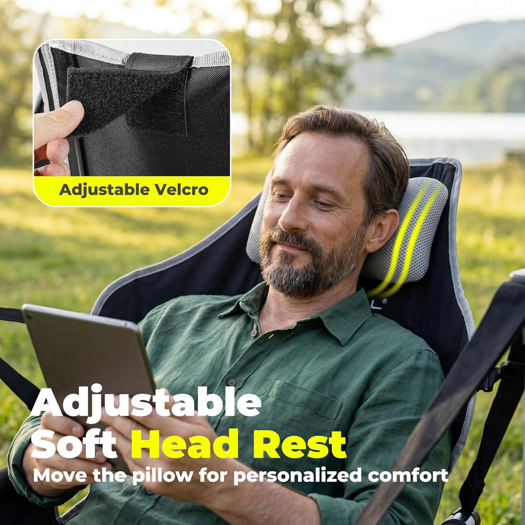 Hammock Camping Chair with Footrest, Heavy Duty Swinging Chair 500LB