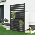 72" H x 38" W Air Conditioner Fence Screen Trash Can Privacy Fence Panels for Outside Unit, Pool Eequipment Enclosure, No Dig Backyard Fencing (Black)
