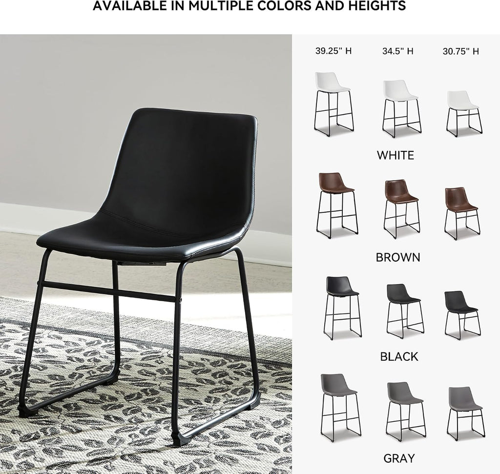 Signature Design by Ashley Centiar Dining Chairs Set of 2, Black