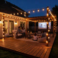 RTTY Outdoor String Lights 100 FT, Waterproof Patio Light 52 LED Bulbs