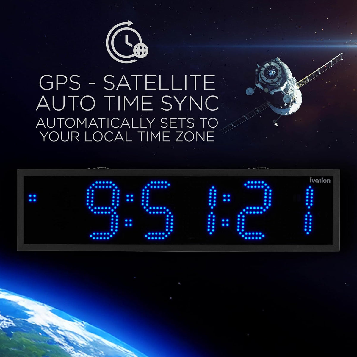 Ivation Large Outdoor Waterproof Digital Clock w/Big Display & Timer, 36"