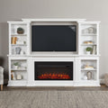 Real Flame Monte Vista Electric Media Fireplace, White,9900E-W