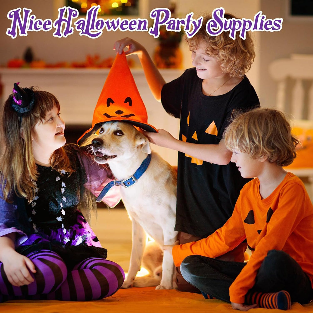Amylove 24 Pcs Halloween Plastic Tablecloth Disposable Round, 84 Inch