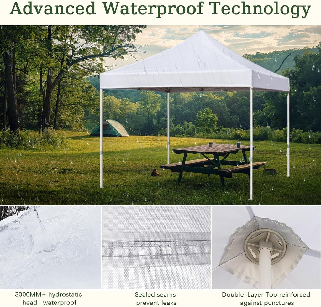 10x10 canopy replacement top cover for pop up, close-up detail