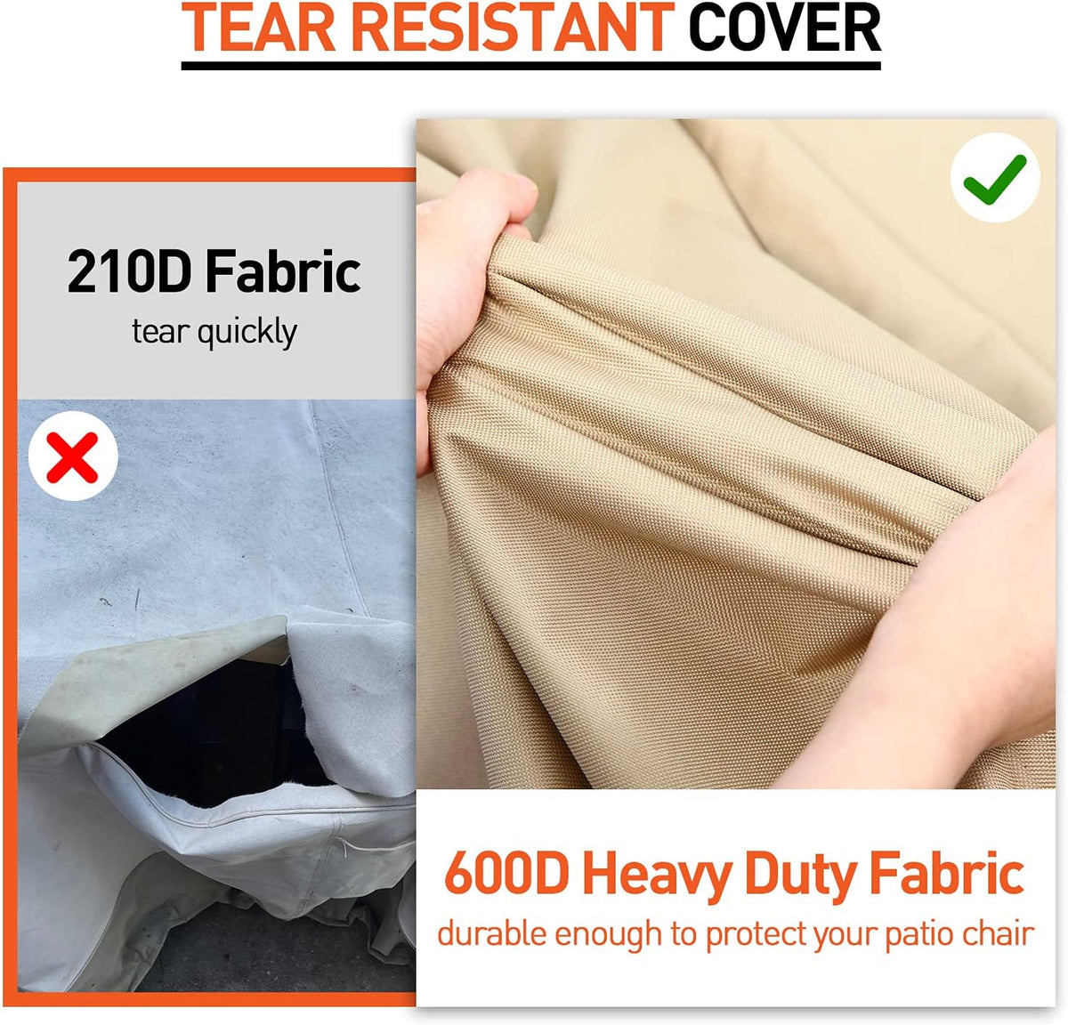 arcedo outdoor high back chair covers, 29"w x showing dimensions