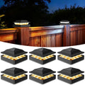 Solar Post Cap Lights for 4x4 Wood/Vinyl Posts, 6 Pack