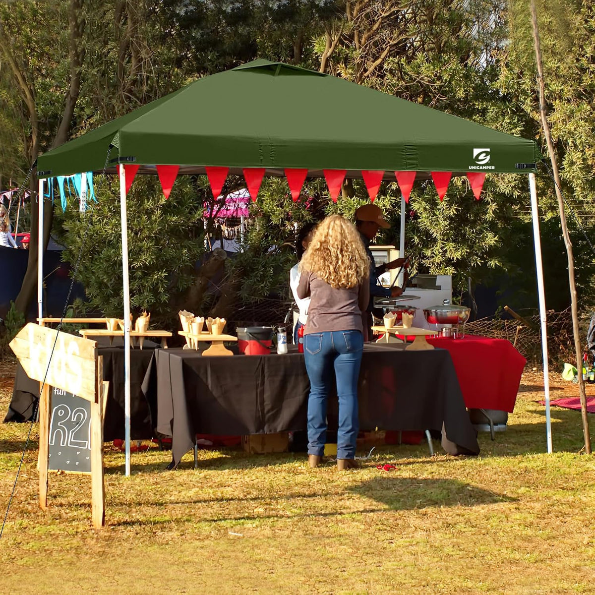 10x10 Pop Up Canopy Replacement Top Cover with Air Vent(Frame NOT INCUDE)