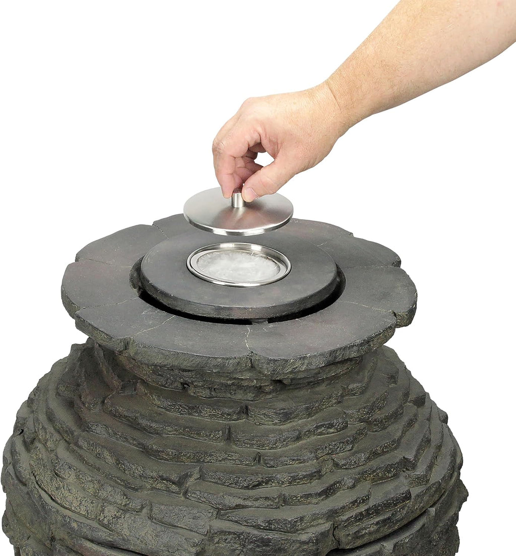 Aquascape 78221 Fire Fountain Stacked Slate Urn Add-On Kit