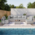 Outdoor PE Wicker Rattan Modular Patio Sectional Sofa Set