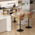 Swivel Bar Stools Set of 4,Bentwood Adjustable Height Barstools