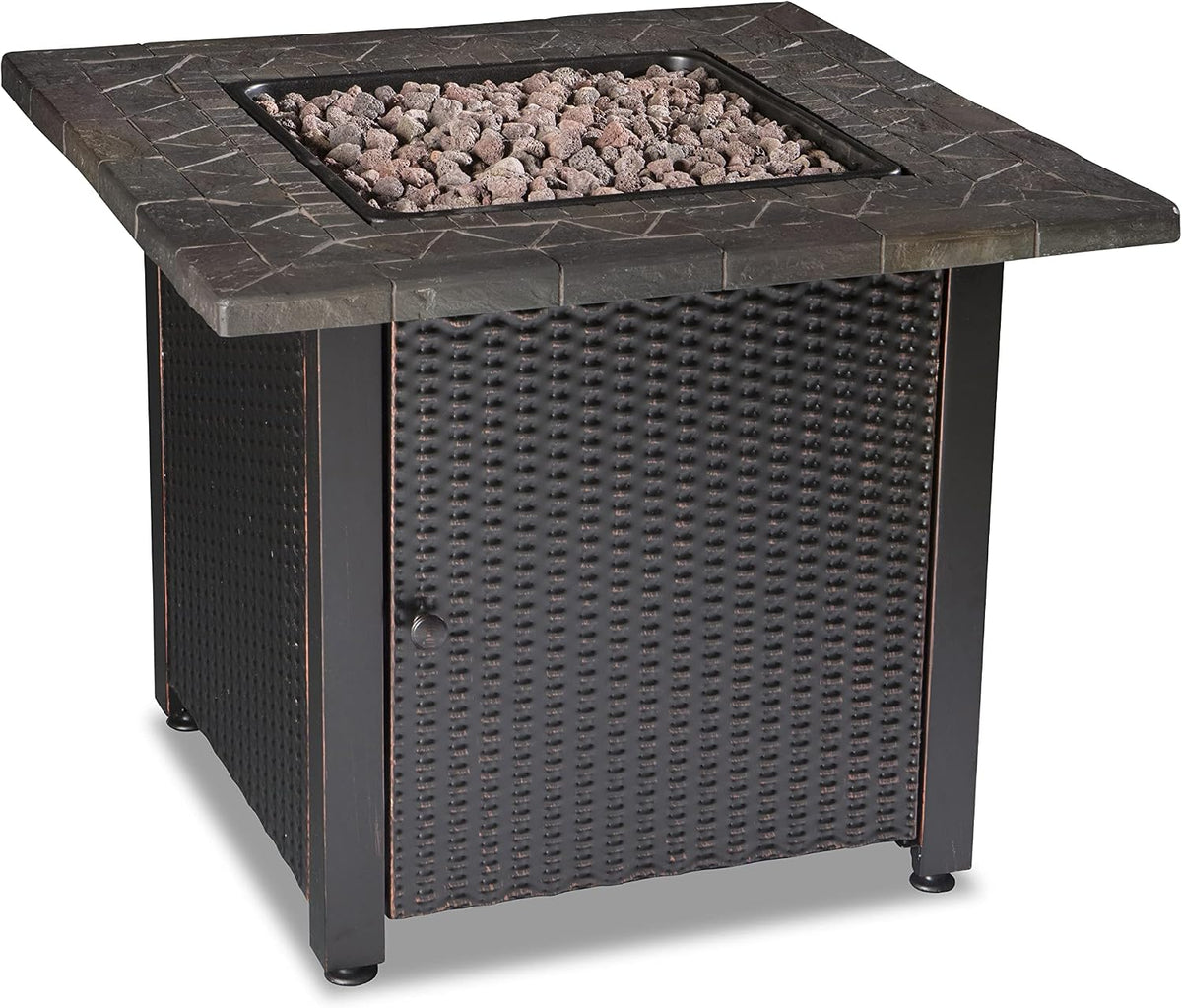 Endless Summer 30" Gas Outdoor Fire Pit Table with Resin Mantel