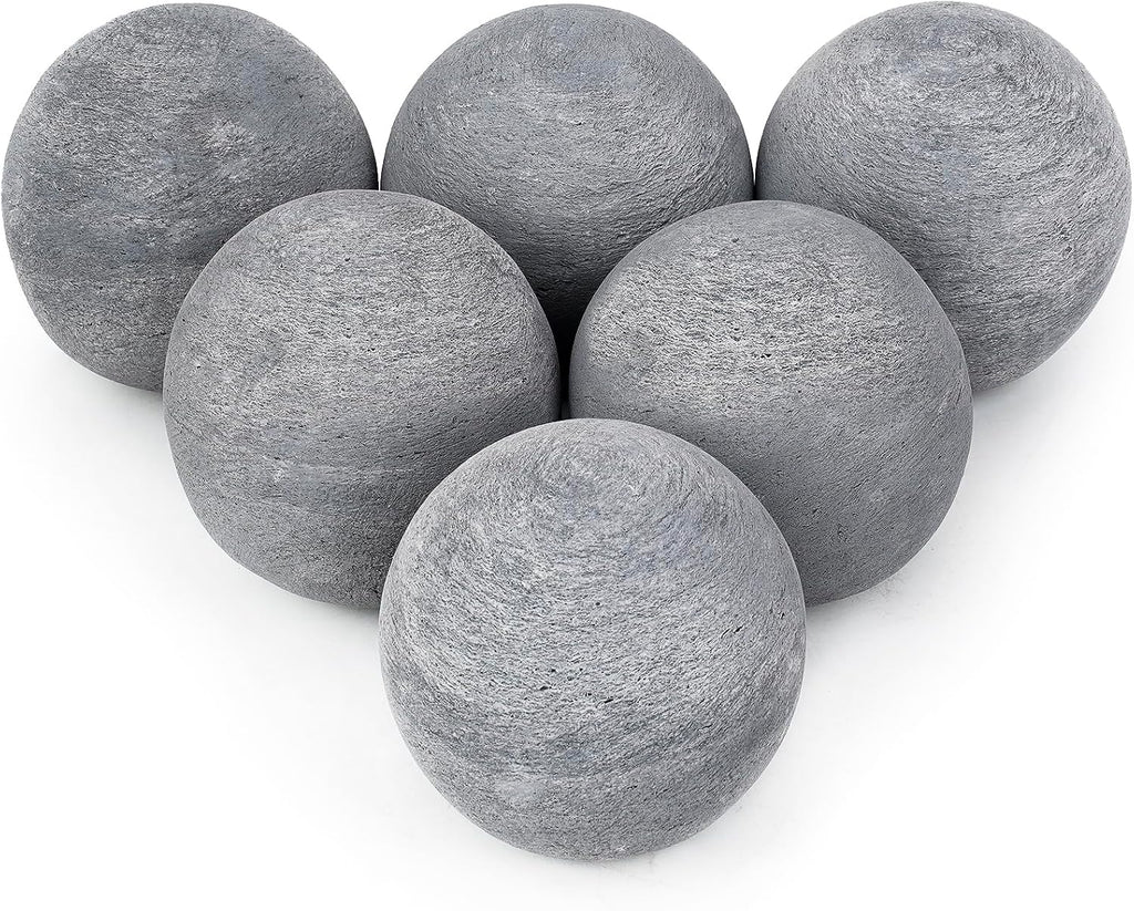 Skyflame Fireplace Balls for Gas Fireplace, 5 Inch, Gray