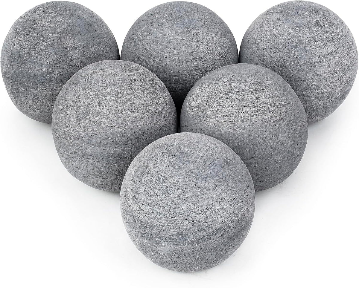 Skyflame Fireplace Balls for Gas Fireplace, 5 Inch, Gray