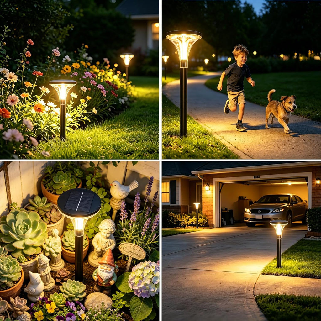 29" Tall Solar Pathway Lights Outdoor Waterproof, 200LM Ultra Bright