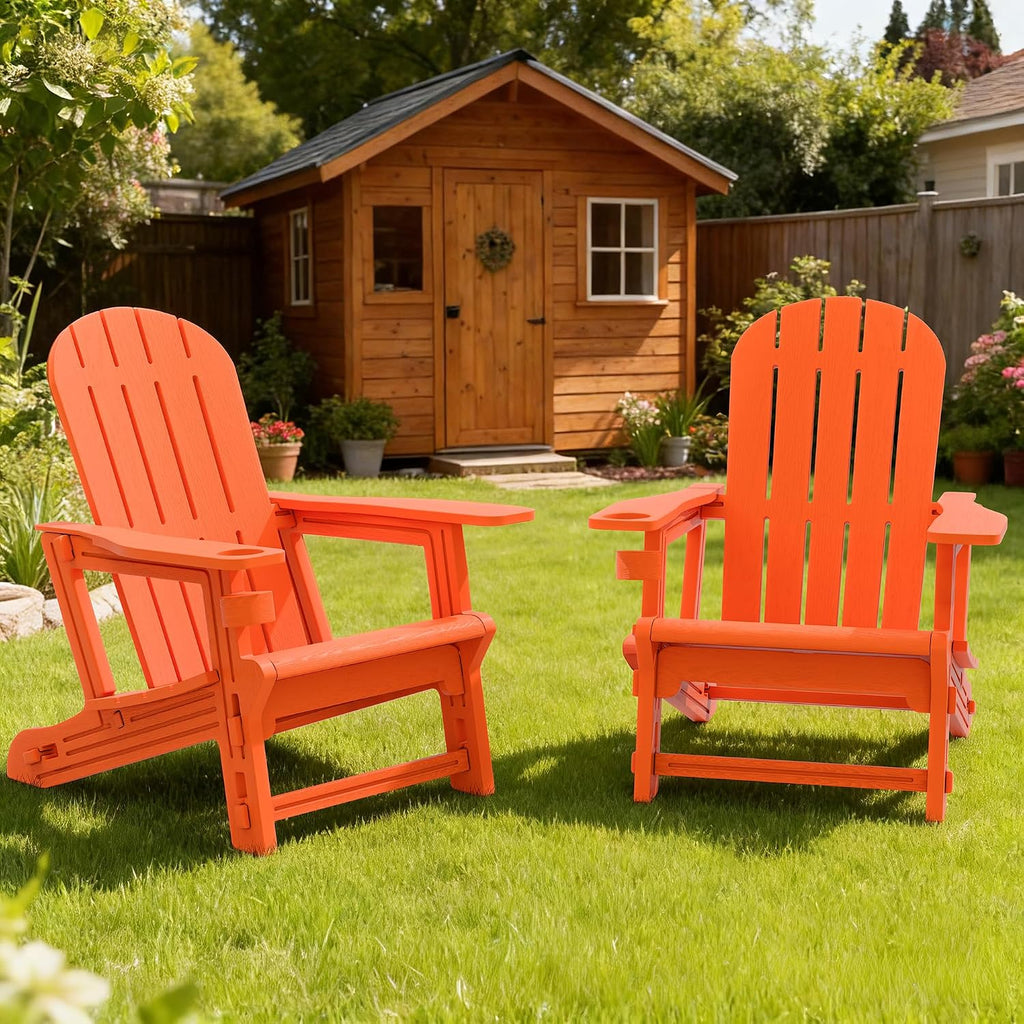 vongrasig adirondack chairs set of 2 with removable, close-up detail