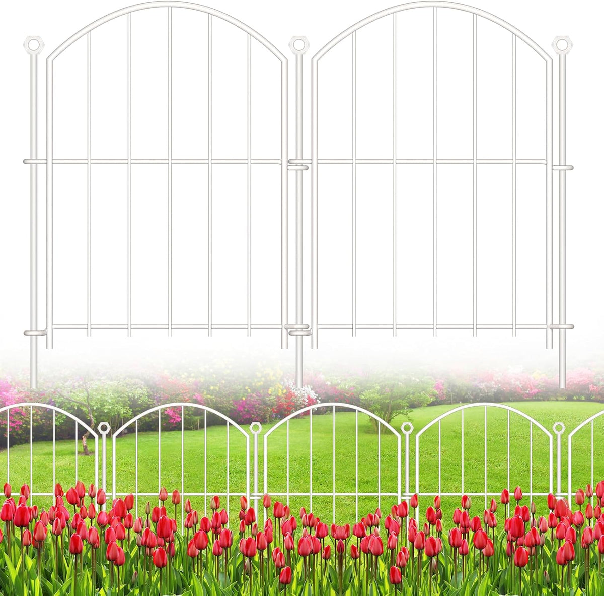 Decorative Garden Fence, 17in (H) x 30ft(L) No Dig Fence