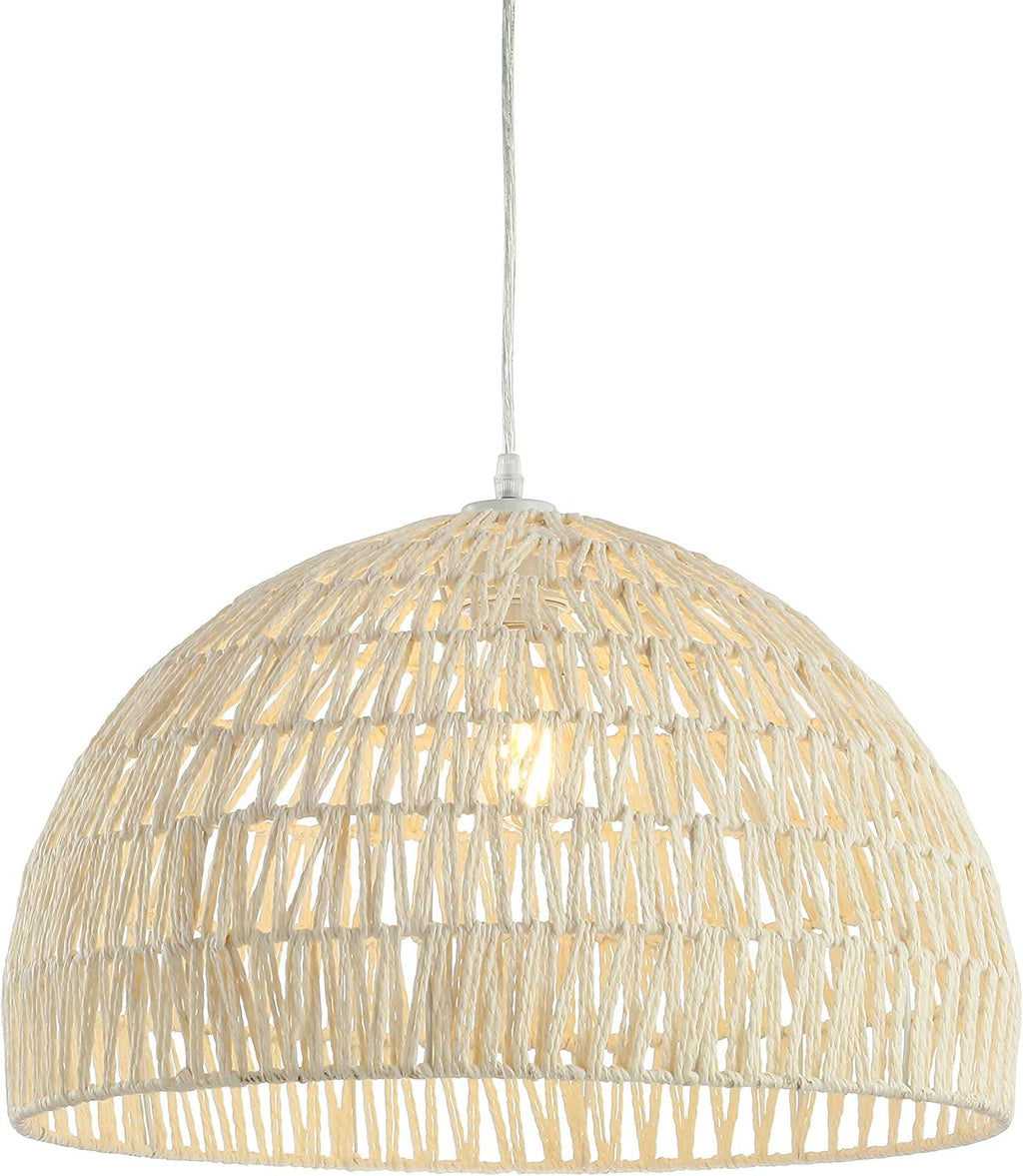 JONATHAN Y Campana 1-Light Pendant Dome Ceiling Lamp, 20", Cream