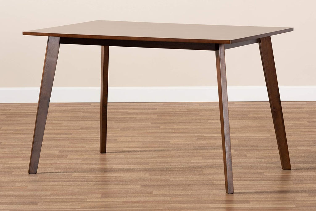 baxton studio dining tables, walnut, package contents