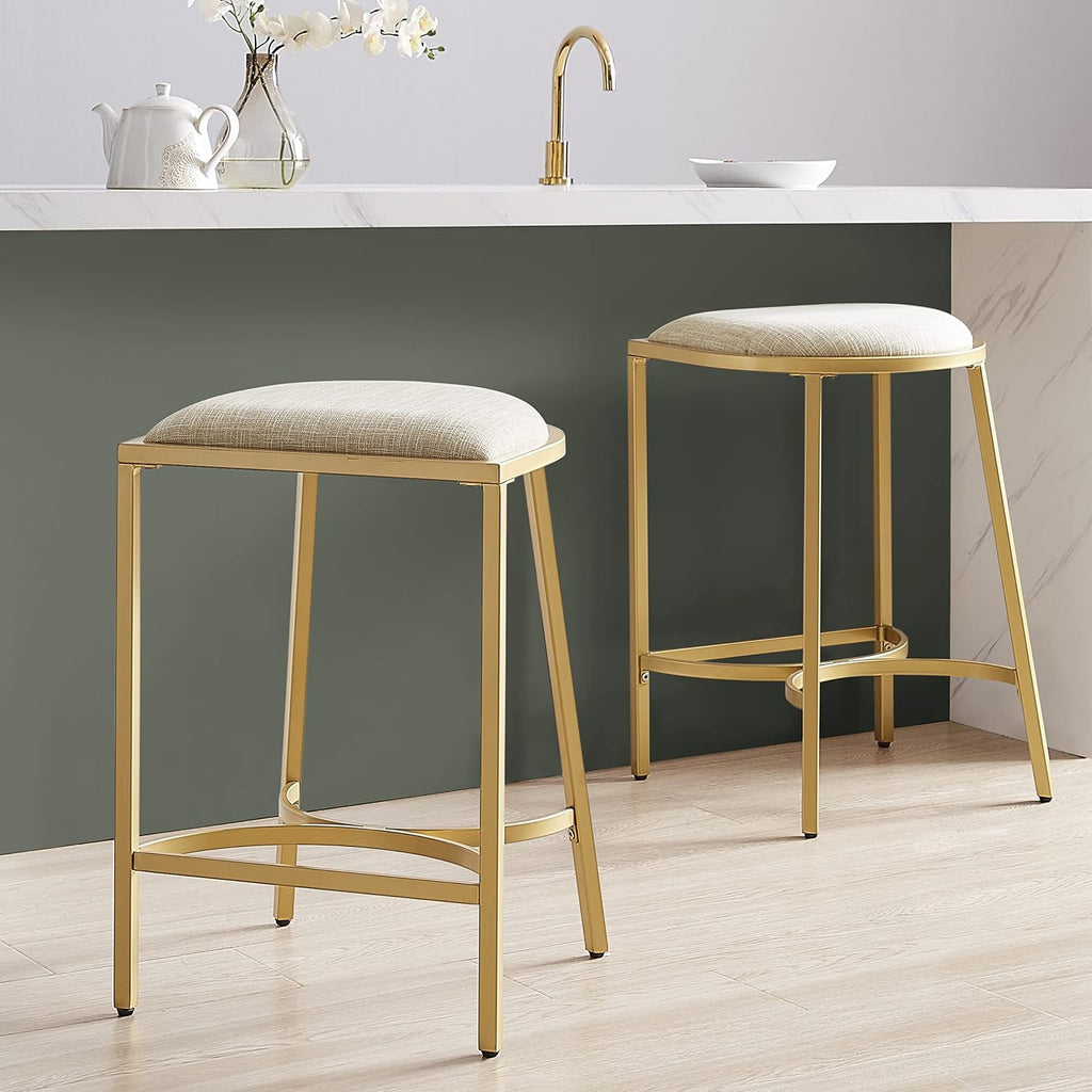Crosley Furniture Ellery Upholstered Counter Stools, Set of 2
