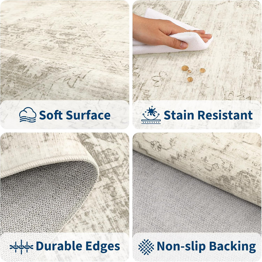 garvee beige boho 9x12 area rugs for living, package contents