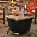 TIKI Reunion Tabletop Fire Pit Accessory Set Stainless Steel Outdoor