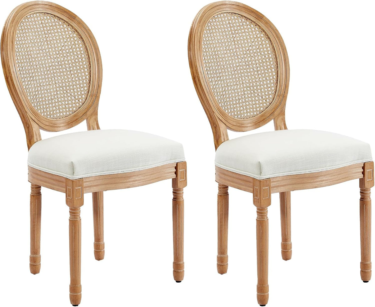French Country Dining Chairs, Upholstered Dining Chairs Set of 2