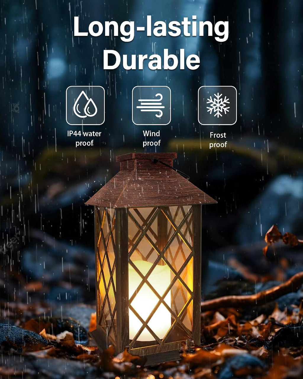 shymery solar lanterns, hanging outdoor lantern with lasts, close-up detail