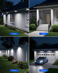 FALOVE 8 Pack Cool White Solar Powered Gutter Lights Outdoor Waterproof