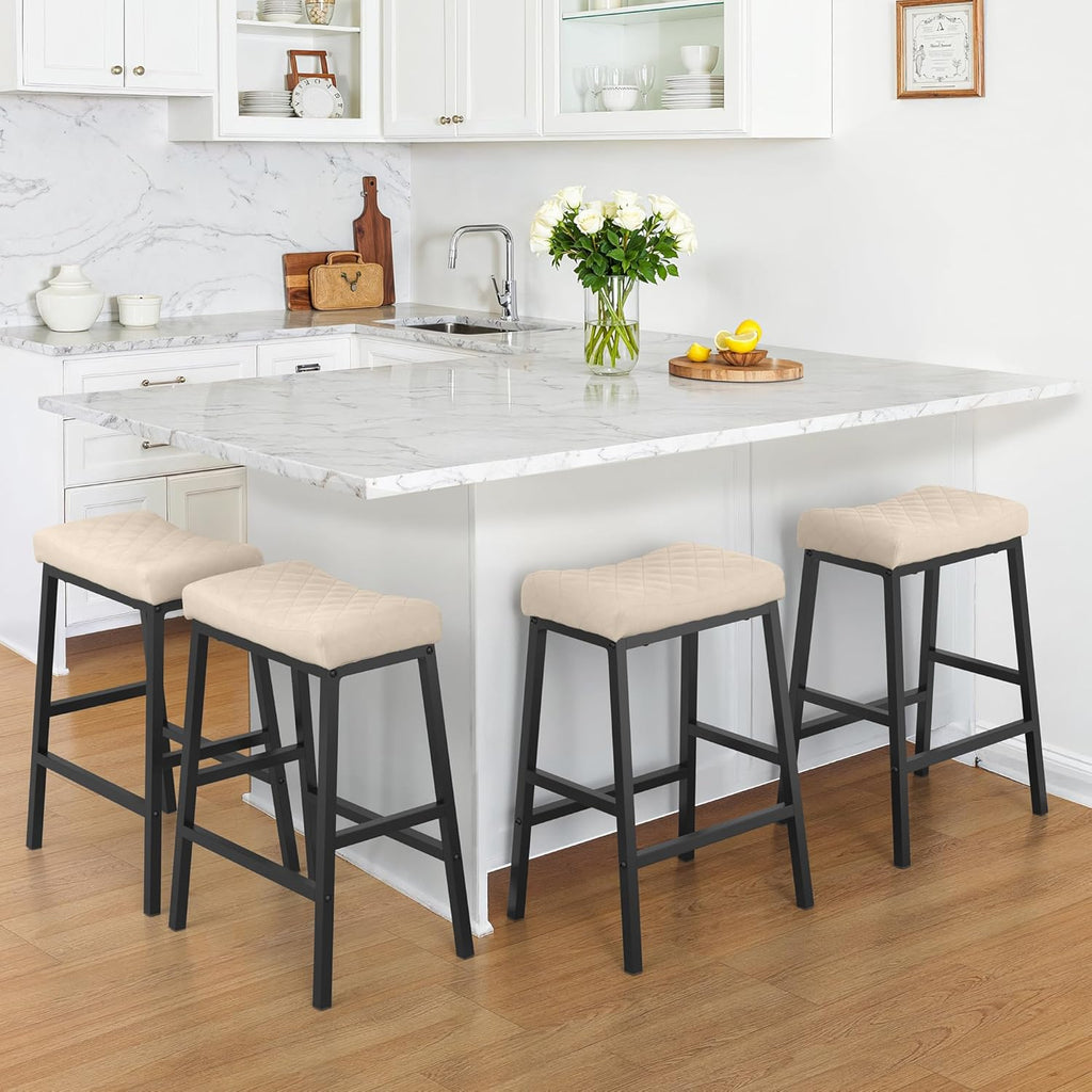 counter height bar stools set of 3, saddle showing dimensions