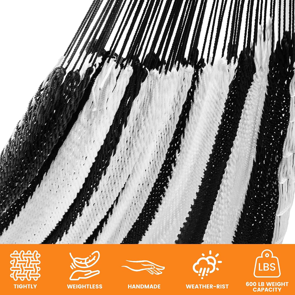 Lazy Daze XL Handwoven Mayan Hammock, 10.5FT Double Camping Hammocks