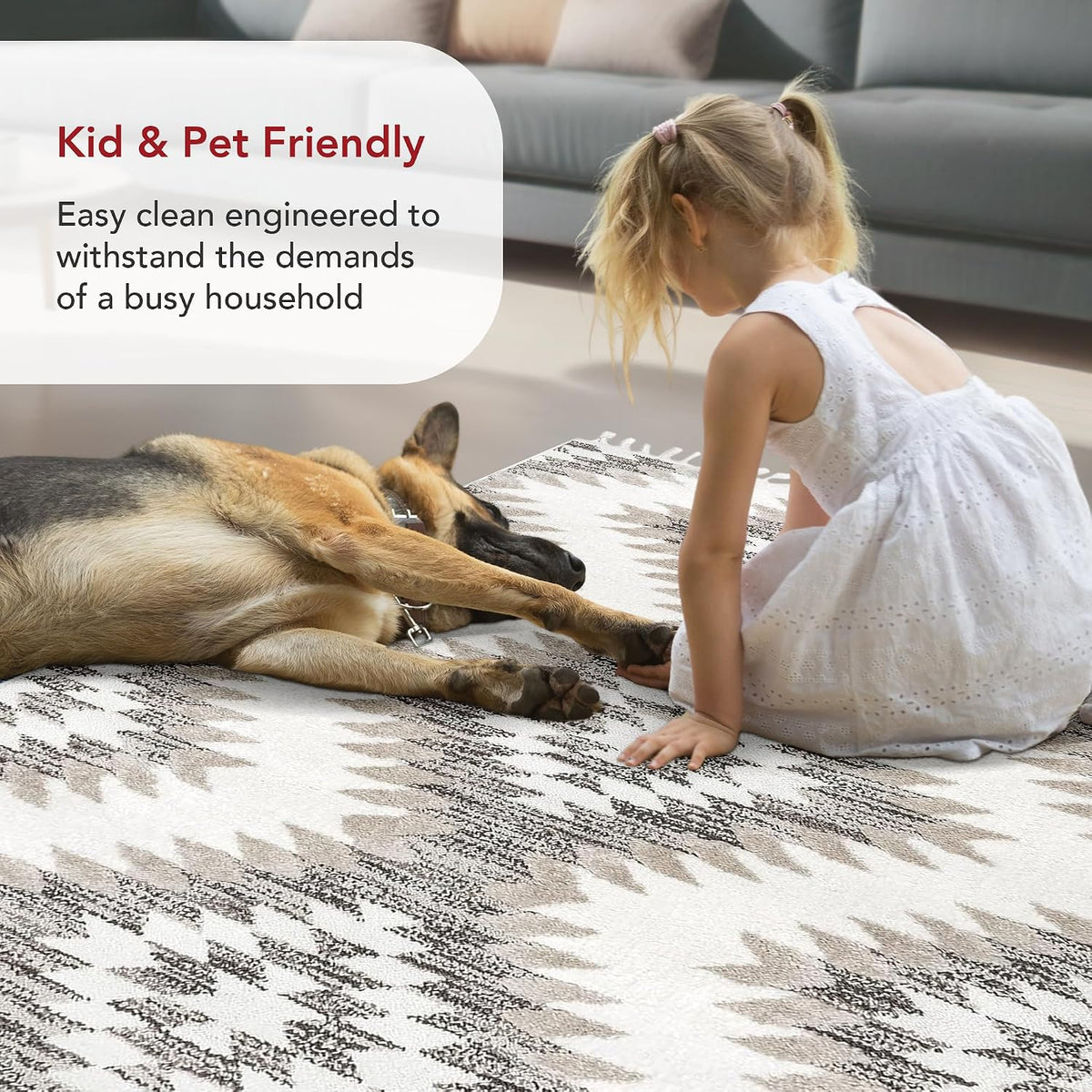 nuLOOM Adelade Beige Geometric Power Loomed Area Rug, 9' x 12'