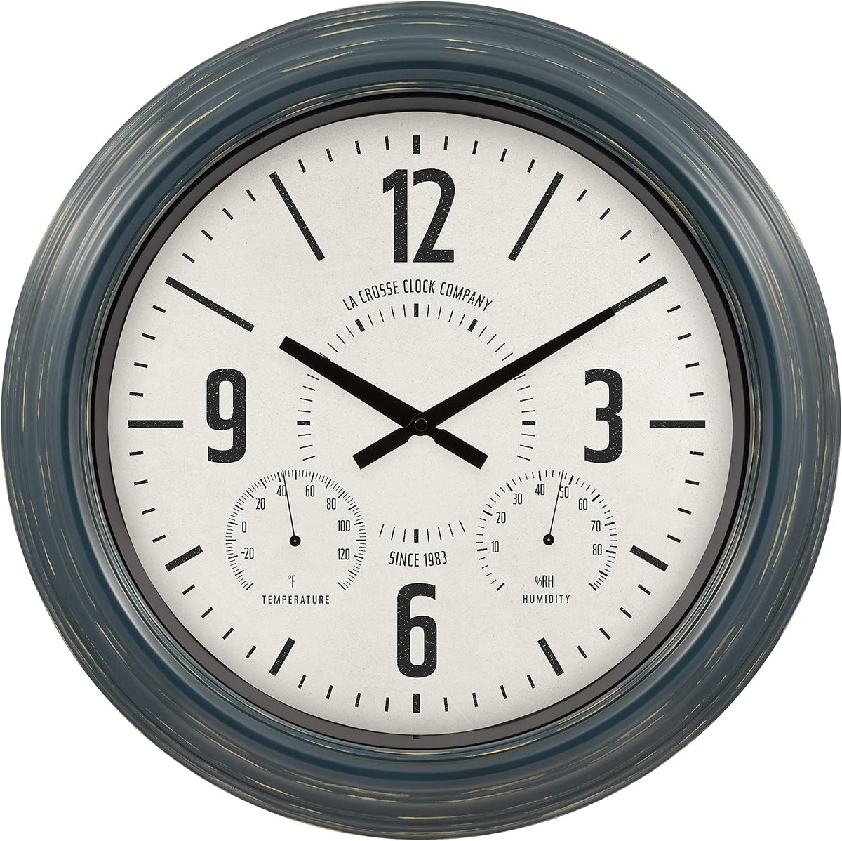 La Crosse Clock 433-3838 18.4" Hamilton Indoor/Outdoor Metal Analog Quartz Clock