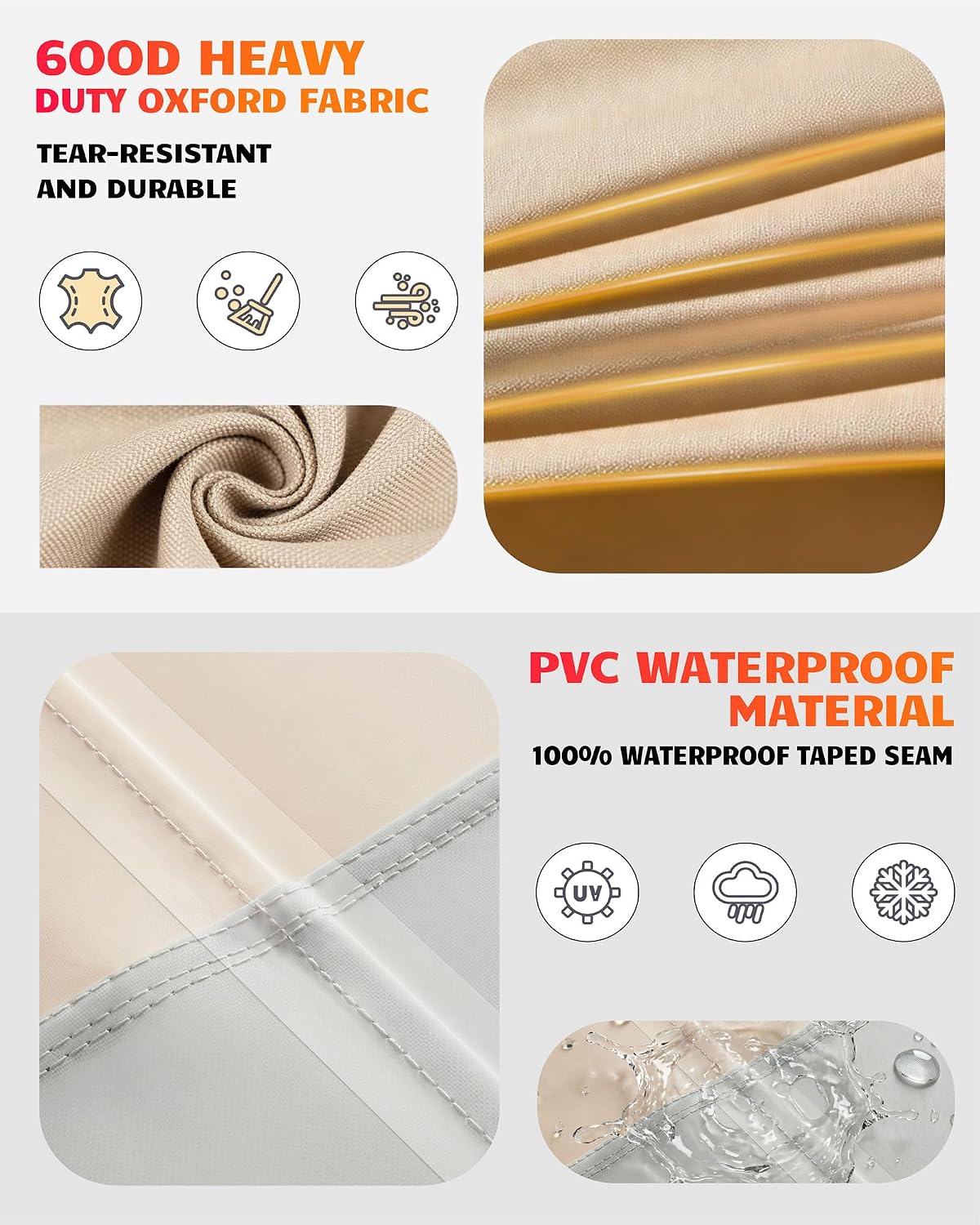vailge patio chair covers & outdoor furniture covers, close-up detail