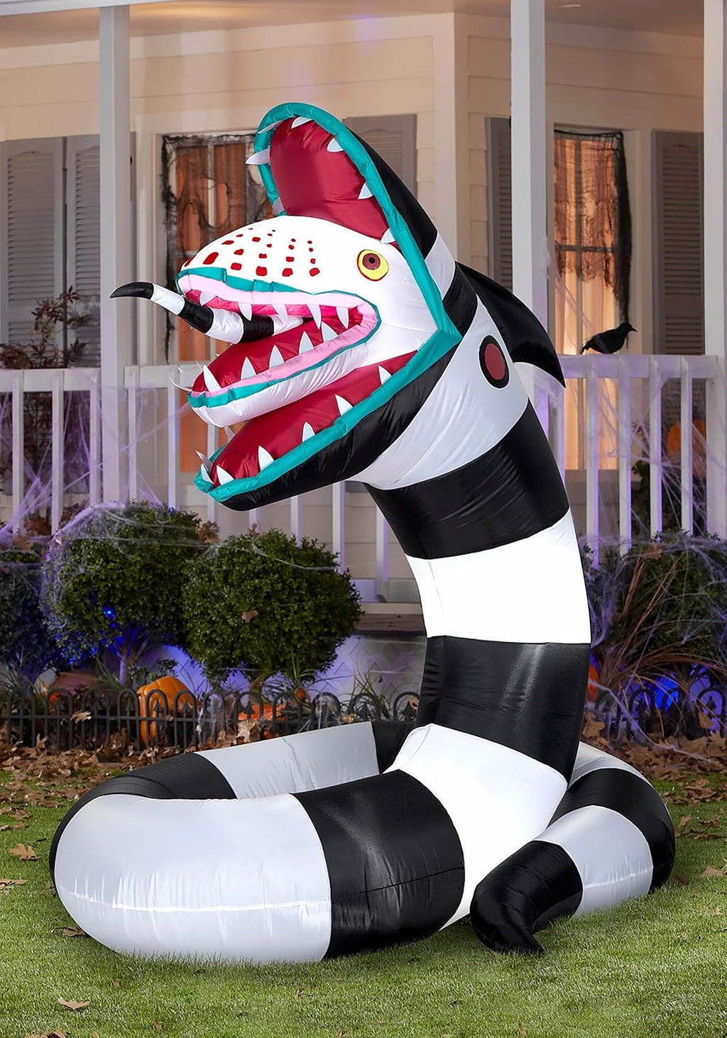 Beetlejuice Sandworm 6ft Inflatable Halloween Decoration | Airblown Yard Decoration with LEDs