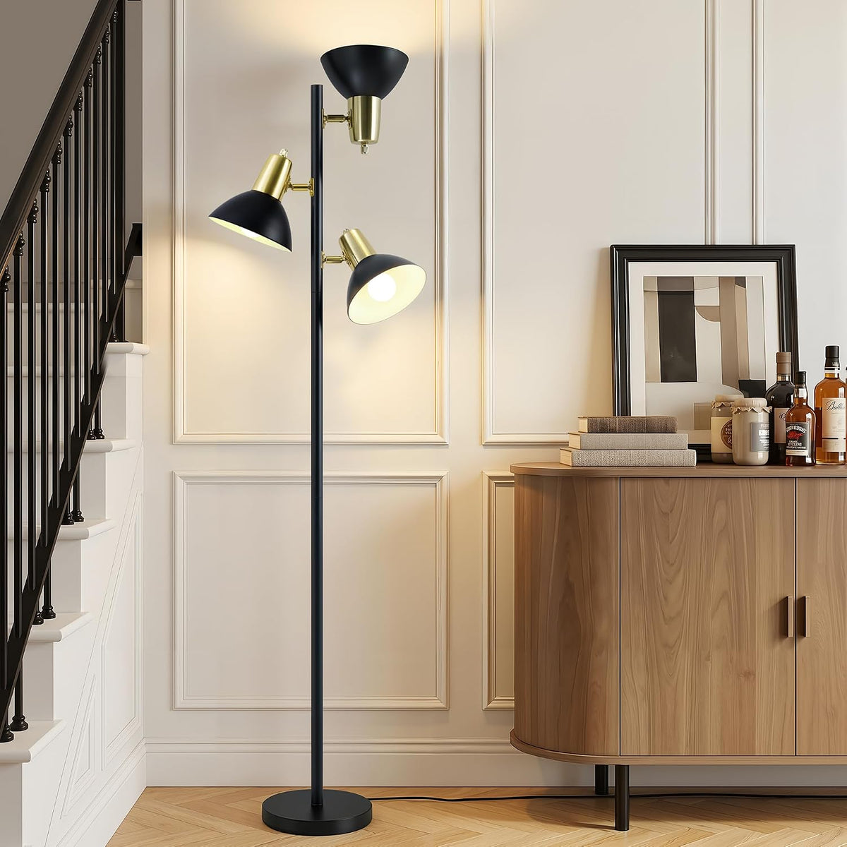 3 Light Floor Lamps for Living Room, 67" Tall Metal Modern Tree Floor Lamp