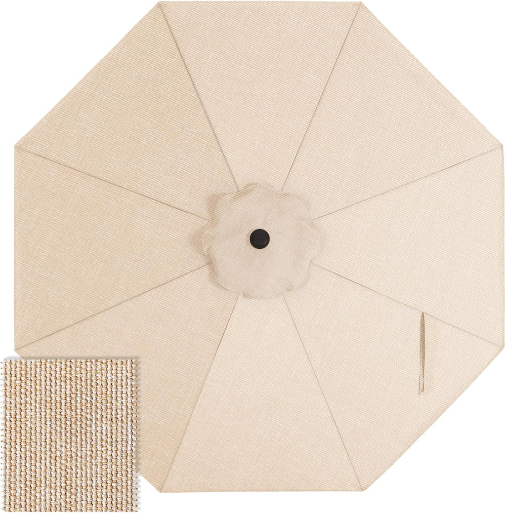 ABCCANOPY OLEFIN® 5-Year No Fade 9FT Patio Replacement Canopy(Light Beige)