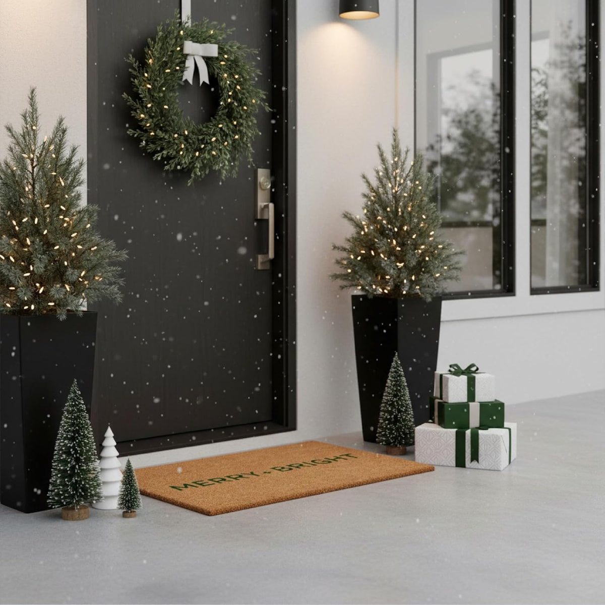 Calloway Mills 117082436 Green Ultra Modern Merry & Bright Doormat 24 x 36