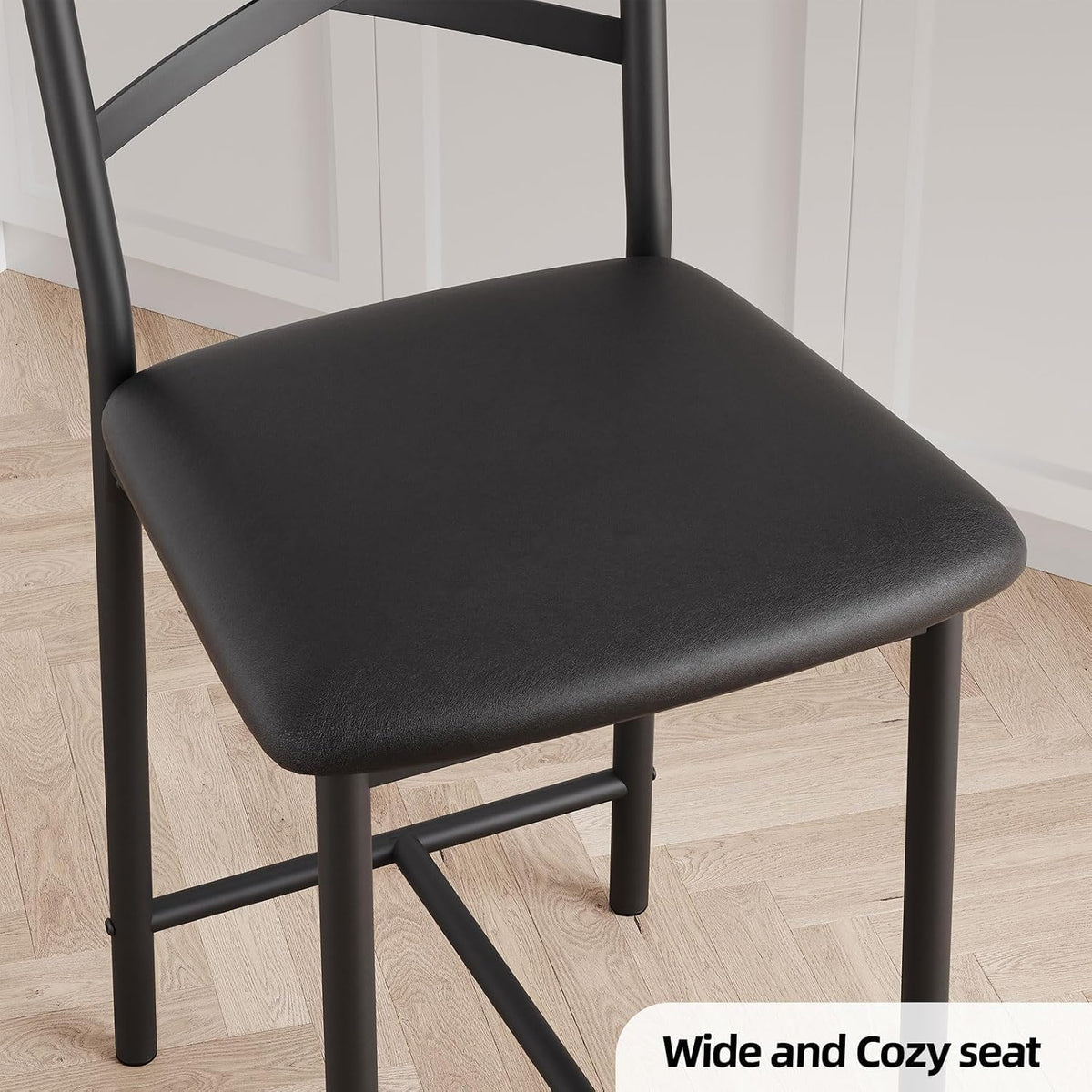 Garvee 26'' Bar Stools Set of 4, Counter Stools with Back & Thick Cushion