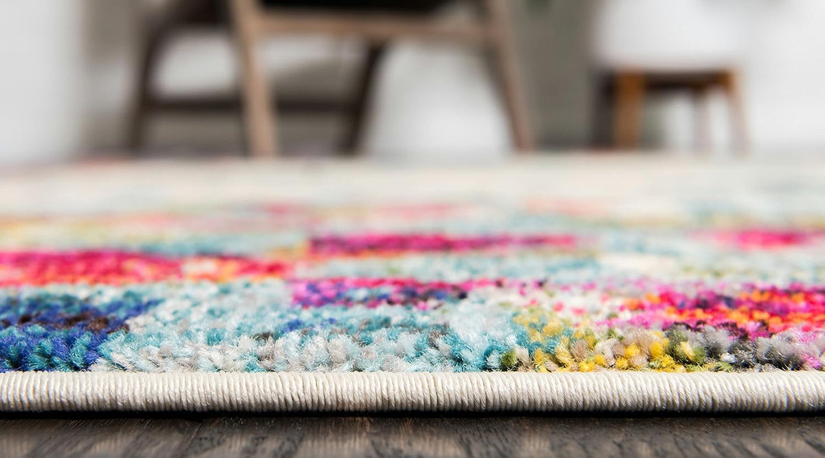 Unique Loom Chromatic Collection Area Rug - Joyous (4' 1" x 6' 1" Rectangle Multi/Blue)