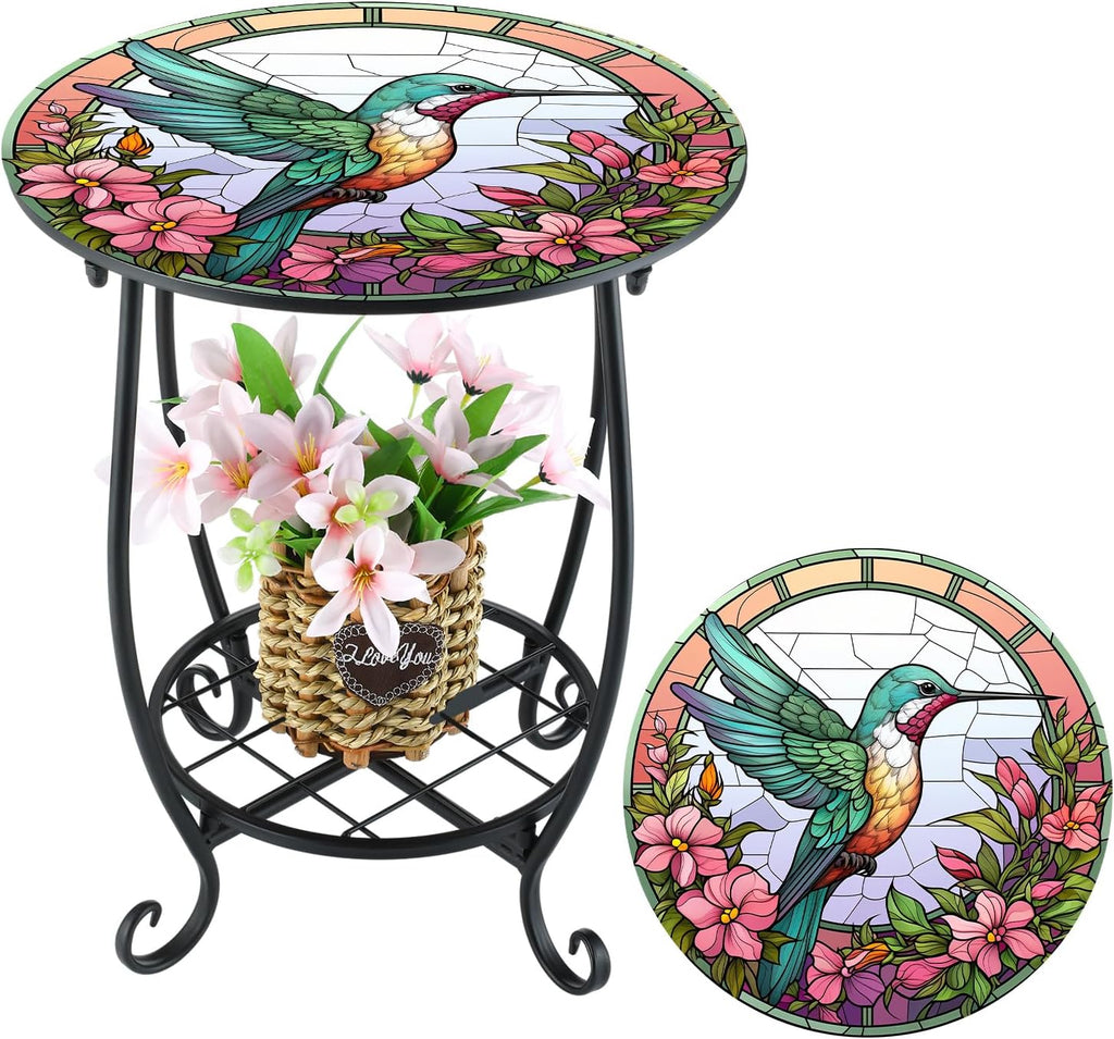Cinnvoice Outdoor Side Table Small End Patio Porch Table
