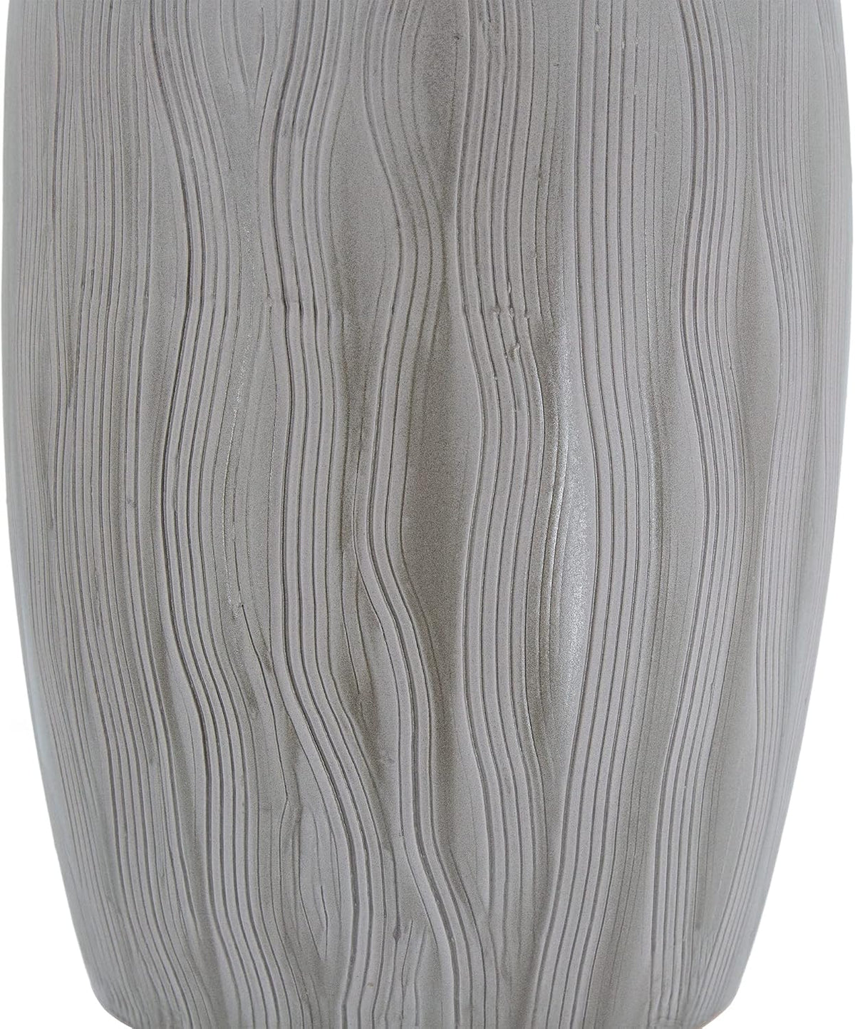 A&B Home Wave Pattern Stool - Drum Shape Ceramic Stool, Decorative Multipurpose Side Table, Living Room Bedroom Accent Table Plant Stand, 13" x 13" x 18"