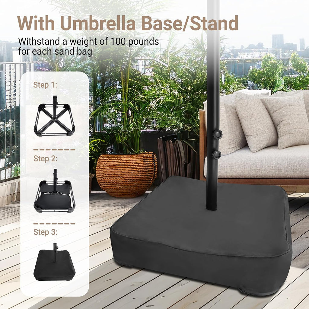 15ft Large Outdoor Patio Umbrella with Base Included