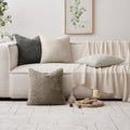 MIULEE Soft Decorative Chenille Euro Pillow Covers Neutral 24x24 Pack of 4