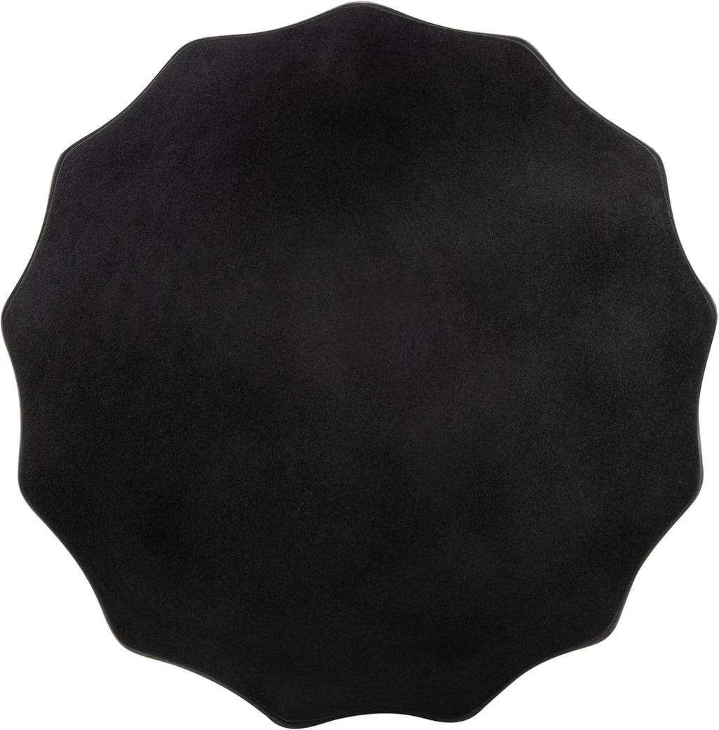SAFAVIEH Outdoor - Jaslyn Accent Stool - Black Concrete - Modern Sculptural Drum Design - Ideal for Living Room, Patio, Deck, Sunroom, 15.3" W x 15.3" D x 17.7" H (VNN1010C)