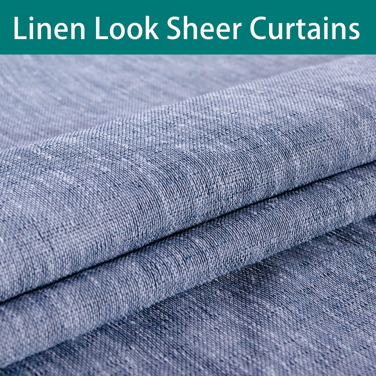 LORDTEX Burlap Linen Look Outdoor Curtains for Patio 2 Panels