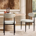 Morden Fort Upholstered Dining Chairs Set of 6, Cream Boucle