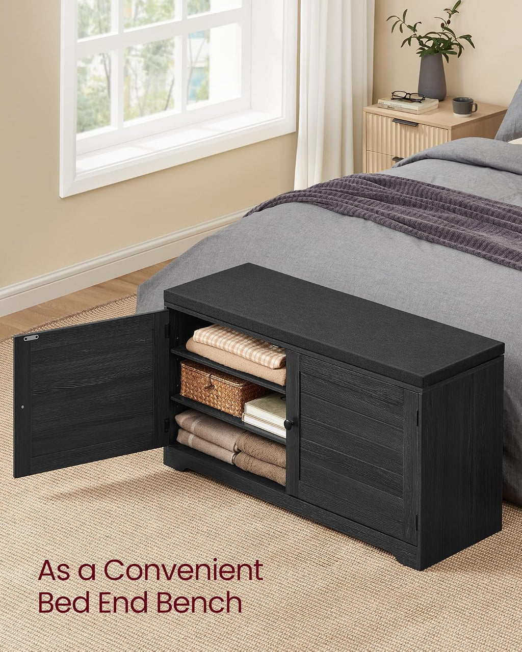 vasagle 3-tier shoe storage bench with cushion, 14, package contents
