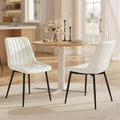 VASAGLE Dining Chairs Set of 2, Upholstered Kitchen Chairs, PU Leather