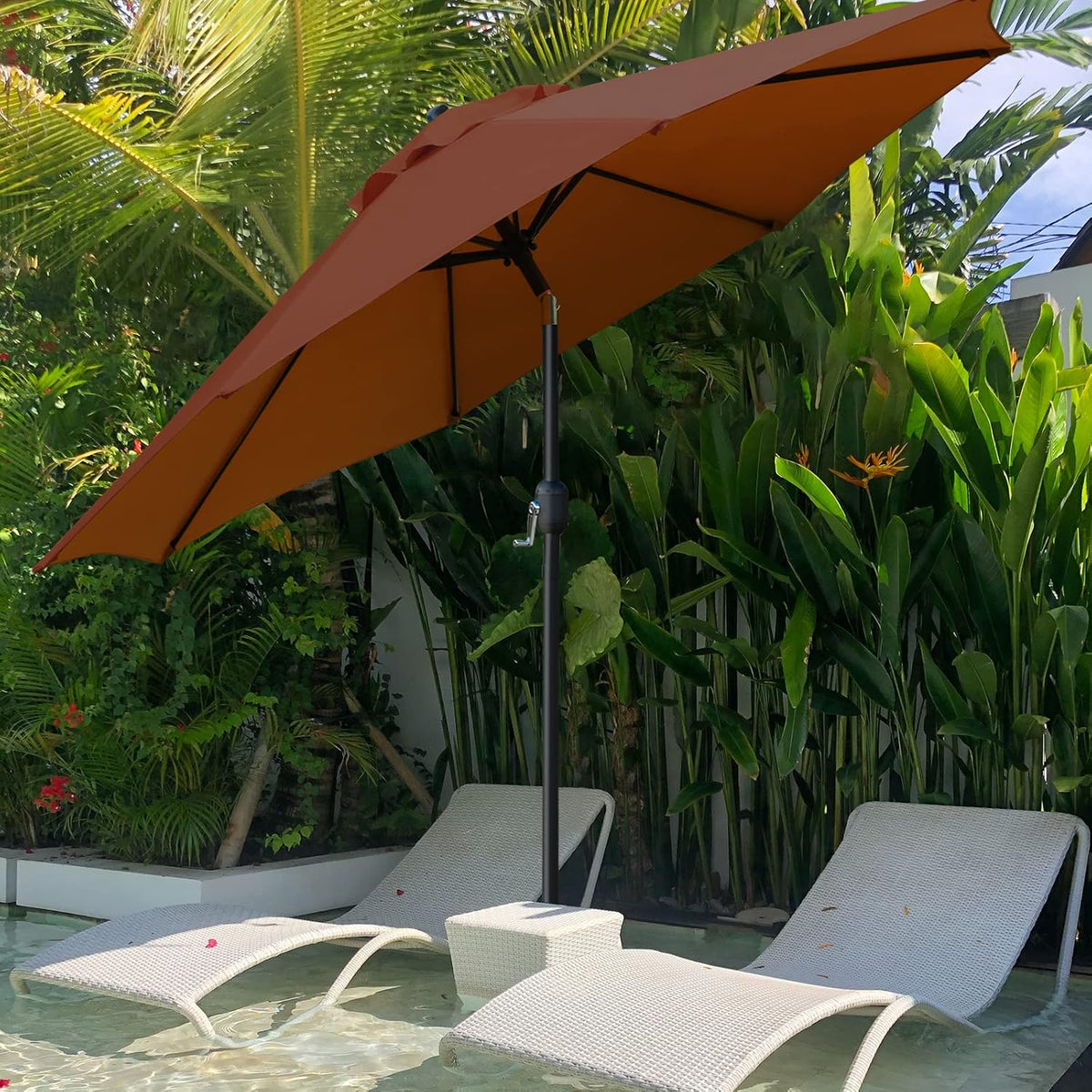 sunnyglade 9' patio umbrella outdoor table umbrella with, package contents